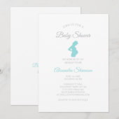 Chic Boy Baby shower Pregnant Woman Baby Bump Kaart (Voorkant / Achterkant)