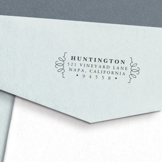 Chic Brackets Return Address Stamp Zelfinktende Stempel