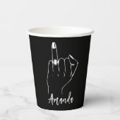 Chic Bridal | Bachelorette Party Ring Paper Papieren Bekers (Achterkant)