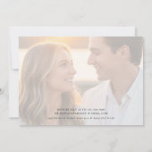 Chic Bridal Shower Photo Typography Pale Blue Kaart (Achterkant)