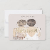 Chic Bride & Bridesmaid, Bridesmaid Kaart (Voorkant)