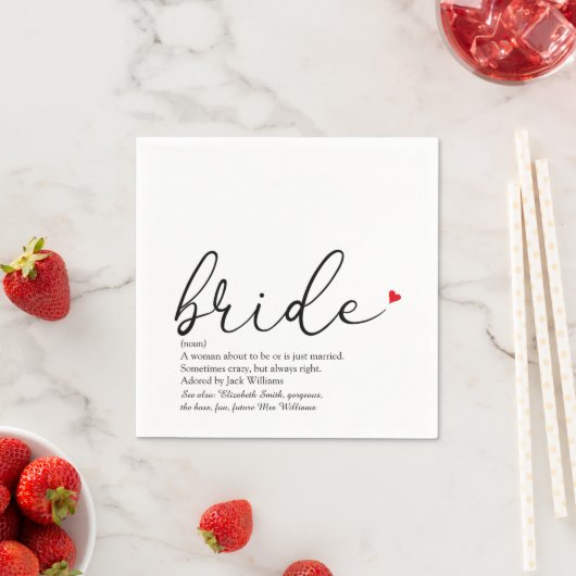 Chic Bride Definition, Vrijgezellenfeest Script Fu Servet (Insitu)