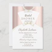 Chic Bride Dress Roos Gold Vrijgezellenfeest Kaart (Voorkant)