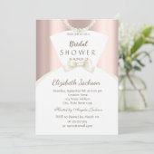 Chic Bride Dress Roos Gold Vrijgezellenfeest Kaart (Staand voorkant)