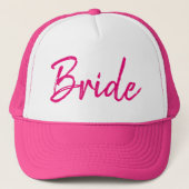 Chic Bride Hot Pink en White Trucker Pet (Voorkant)