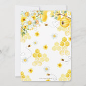 Chic Bride to Bee Yellow Floral Vrijgezellenfeest Kaart (Achterkant)