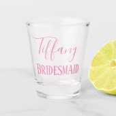 Chic Bridesmaid Favor Shot Glas (Voorkant)