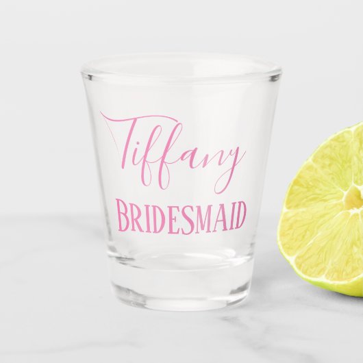 Chic Bridesmaid Favor Shot Glas (Voorkant)