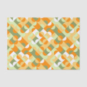 Chic Bright Green Sunny Oranje Circles Art Patroon Tissuepapier (Voorkant)