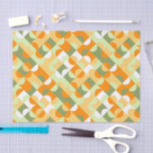 Chic Bright Green Sunny Oranje Circles Art Patroon Tissuepapier (Craft)