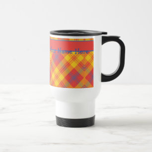 Chic Bright Red Yellow en Blue Pset Travel Mug Reisbeker