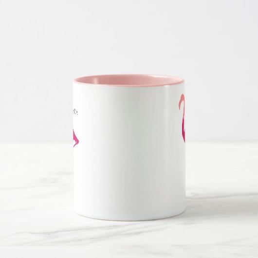 Chic Bright Roze Gepersonaliseerde Waterverf Flami Mok (Midden)