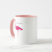 Chic Bright Roze Gepersonaliseerde Waterverf Flami Mok (Voorkant links)