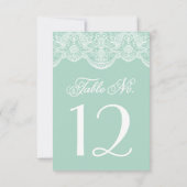  Chic Brocade Lace Table Number Kaarten (Achterkant)