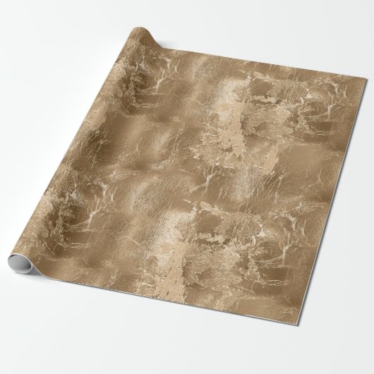 Chic Bronze Gold Cadeaupapier (Uitgerold)