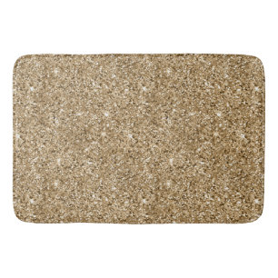 Chic Bronze Gold Glitter Badmat
