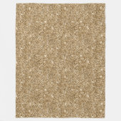 Chic Bronze Gold Glitter Fleece Deken (Voorkant)