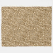 Chic Bronze Gold Glitter Fleece Deken (Voorkant (Horizontaal))