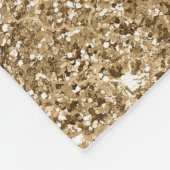 Chic Bronze Gold Glitter Fleece Deken (Hoek)