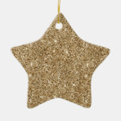 Chic Bronze Gold Glitter Keramisch Ornament (Voorkant)