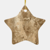 Chic Bronze Gold Glitter Keramisch Ornament (Achterkant)