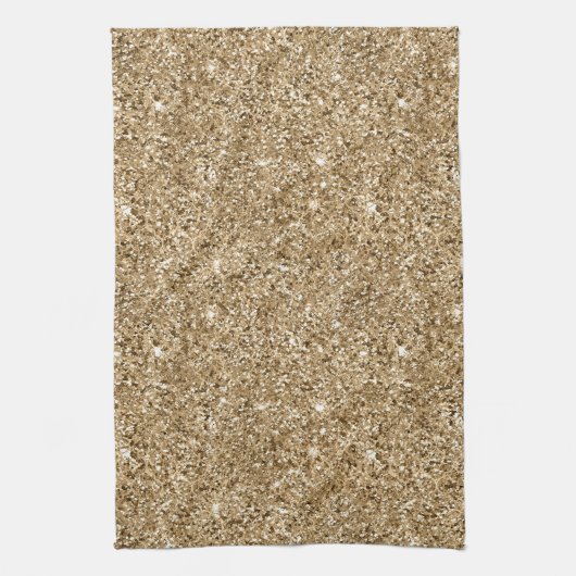 Chic Bronze Gold Glitter Theedoek (Verticaal)