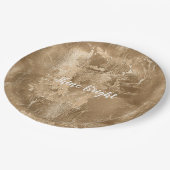 Chic Bronze Gold Papieren Bordje (Gekanteld)