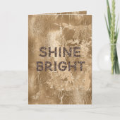 Chic Bronze Gold Shine Bright Glitter Kaart (Voorkant)