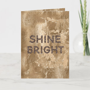Chic Bronze Gold Shine Bright Glitter Kaart