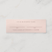 Chic Bronze Mini Business Modern Appointment Card Visitekaartje (Achterkant)