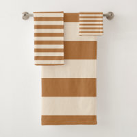 Chic bronzen wit gestreept patroon