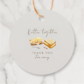 Chic brood en boter bruidsfeest bedankjes labels (Achterkant)