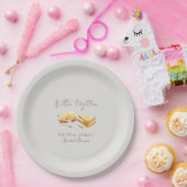 Chic brood en boter bruidsfeest papieren bordje (Feest)