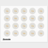 Chic brood en boter bruidsfeest ronde sticker (Vel)