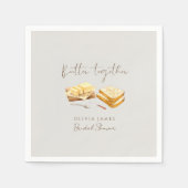 Chic brood en boter bruidsfeest servet (Voorkant)