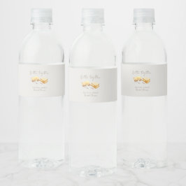 Chic brood en boter bruidsfeest waterfles etiket