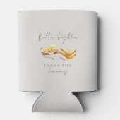 Chic brood en boter bruiloftsfeestje blikjeskoeler (Achterkant)