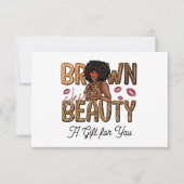Chic Brown Beauty Cadeaubon Kaart (Voorkant)