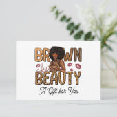 Chic Brown Beauty Cadeaubon Kaart (Staand voorkant)