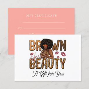 Chic Brown Beauty Cadeaubon Kaart