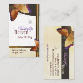 Chic Brown Butterfly gepersonaliseerd Visitekaartje (Voorkant / Achterkant)