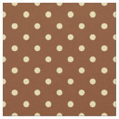 Chic Brown Cream Spotty Polka Dot Pattern Stof (Close Up)