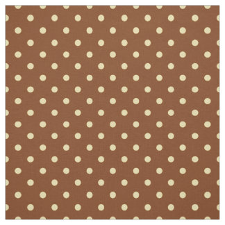 Chic Brown Cream Spotty Polka Dot Pattern Stof