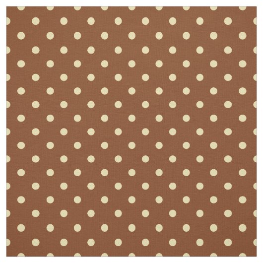 Chic Brown Cream Spotty Polka Dot Pattern Stof (Swatch)