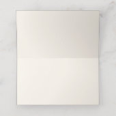 Chic Brown en Cream Floral Wedding Plaatskaartje (Binnenkant ongevouwen)