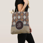 Chic Brown en Tan Batik Style Tas (Dichtbij)