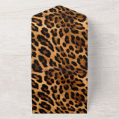 Chic Brown Leopard All In One Uitnodiging (Buitenkant)