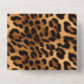 Chic Brown Leopard All In One Uitnodiging (Achterkant)