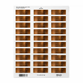 Chic Brown Metal Return Address Label (Full Sheet)