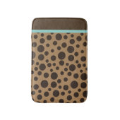 Chic Brown Polka Dot Bathmat Badmat (Voorkant Verticaal)